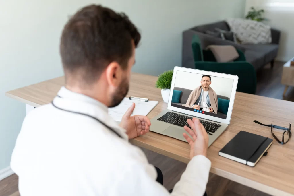 Online consultation with a provider